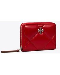 Tory Burch - Damen Kleine Kira Geldbörse Mit Rautensteppung Und Umlaufendem Reißverschluss - Lyst