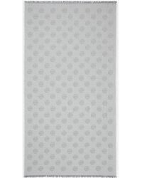 Tory Burch - Medallion Logo Oblong Traveler Scarf - Lyst
