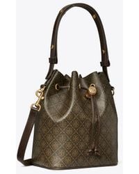 Tory Burch - T Monogram Coated Canvas Bucket Bag - Lyst