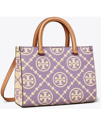 Tory Burch - T Monogram Contrast Embossed Top-handle Tote - Lyst