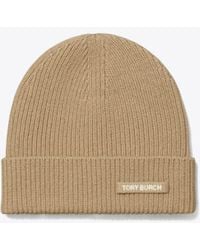 Tory Burch - Damen Gerippte Strickmütze - Lyst
