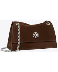 Tory Burch - Mini Kira Turnlock Suede Shoulder Bag - Lyst