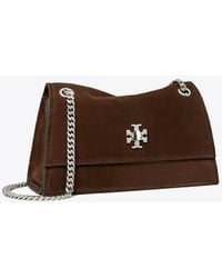 Tory Burch - Damen Mini Kira Schultertasche Aus Wildleder Mit Drehverschluss - Lyst