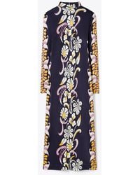 Tory Burch - Printed Mockneck Jersey Dress - Lyst