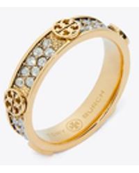 Tory Burch - Icon Pavé Ring - Lyst