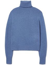 Tory Sport - Fitted Turtleneck Cashmere Sweater - Lyst
