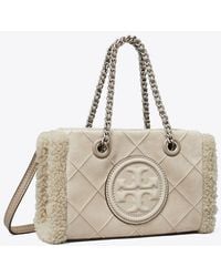 Tory Burch - Mini Fleming Soft Shearling Chain Tote, One Size - Lyst