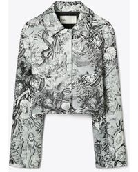 Tory Burch - Printed Viscose Blazer - Lyst