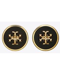 Tory Burch - Damen Runder Icon Ohrstecker Mit Emaille - Lyst