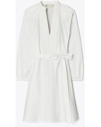 Tory Burch - Balloon Sleeve Cotton Tunic Dress - Lyst