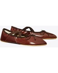 Tory Burch - Peep-Toe Mary Jane Ballet - Lyst