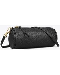 Tory Burch - T Monogram Pebbled Cylinder Bag - Lyst