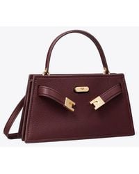 Tory Burch - Mini Lee Radziwill Pebbled Top-Handle Bag, One Size - Lyst
