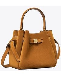 Tory Burch - Mini Romy Suede Bucket Bag, One Size - Lyst
