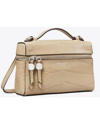Tory Burch - Slim Romy Croc-Embossed Top Handle Bag - Lyst