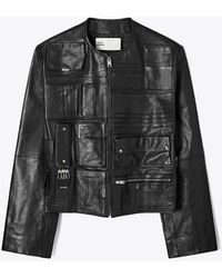 Tory Burch - Handbag Leather Jacket - Lyst