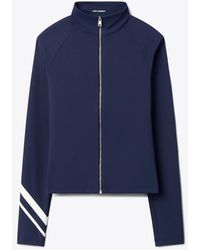Tory Burch - Chevron Full-Zip Jacket - Lyst
