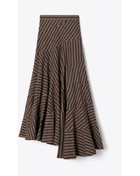 Tory Burch - Striped Flared Skirt - Lyst