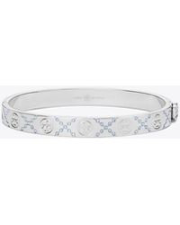 Tory Burch - Icon T Monogram Pavé Hinge Bracelet - Lyst