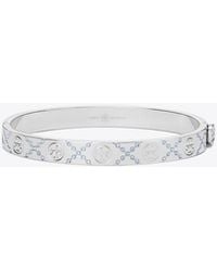 Tory Burch - Icon T Monogram Pavé Hinge Bracelet - Lyst