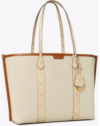 Tory Burch - Perry Canvas Triple-Compartment Tote - Lyst