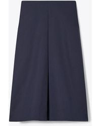 Tory Burch - Pleated Cotton Twill Skirt - Lyst