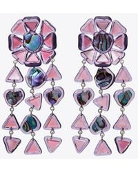 Tory Burch - Curiosity Resin Chandelier Earrings, One Size - Lyst