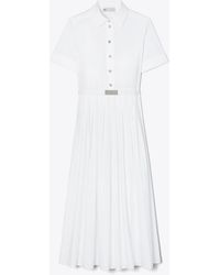 Tory Burch - Pleated Poplin Shirtdress - Lyst