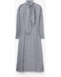 Tory Burch - Front-Tie Jacquard Shirtdress - Lyst