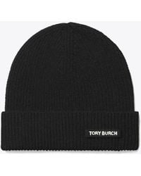 Tory Burch - Damen Gerippte Strickmütze - Lyst