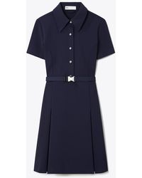 Tory Burch - Short-Sleeve Pleated Golf Dress - Lyst