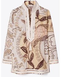 Tory Burch - Printed Cotton Tory Tunic - Lyst