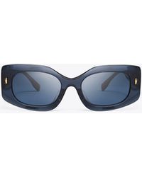 Tory Burch - Miller Pushed Rectangle Sunglasses - Lyst