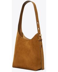 Tory Burch - Small Suede Hobo Bag - Lyst