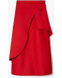 Tory Burch - Crepe Wrap Skirt - Lyst