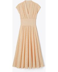 Tory Burch - Embroidered Cotton Dress - Lyst
