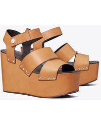 Tory Burch - Studded Platform Wedge - Lyst