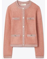 Tory Burch - Kendra Mesh Cardigan - Lyst