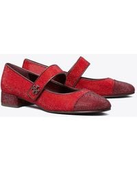 Tory Burch - Cap-Toe Mary Jane Pavé Heeled Ballet - Lyst