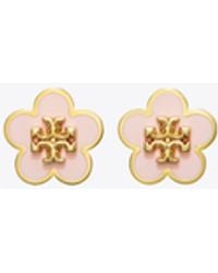 Tory Burch - Kira Enamel Flower Stud Earring - Lyst