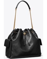 Tory Burch - Large Charlie Quilted Drawstring Shoulder Bag - Lyst