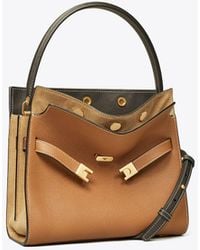 Tory Burch - Small Lee Radziwill Pebbled Double Bag - Lyst