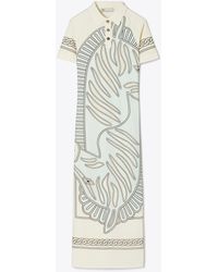 Tory Burch - Printed Mesh Polo Dress - Lyst