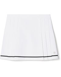 Tory Sport Tech Twill Pleated Tennis Skirt - White