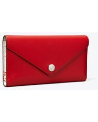 Tory Burch - Leather Envelope Long Wallet - Lyst
