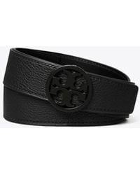 Tory Burch - 1.5" Miller Pebbled Powder-Coated Belt - Lyst