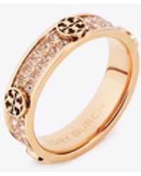 Tory Burch - Icon Pavé Ring - Lyst