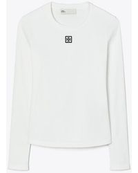 Tory Burch - Cotton Logo Top - Lyst