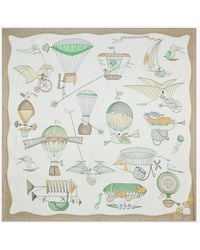 Tory Burch - Hot Air Balloon Silk Square Scarf - Lyst