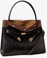 Tory Burch - Small Lee Radziwill Embossed Double Bag - Lyst